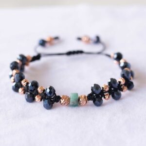 Pulsera Noir azul de esmeralda colombiana – Emeraldland
