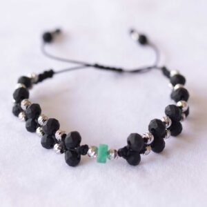 Pulsera Noir mate de esmeralda colombiana – Emeraldland